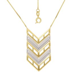 Gargantilha Prata Mil Com 3 ""V"" Vazado E 2 ""V"" Com Ródio Dourado Menor preço em Gargantilha Prata Mil Com 3 ""V"" Vazado E 2 ""V"" Com Ródio Dourado